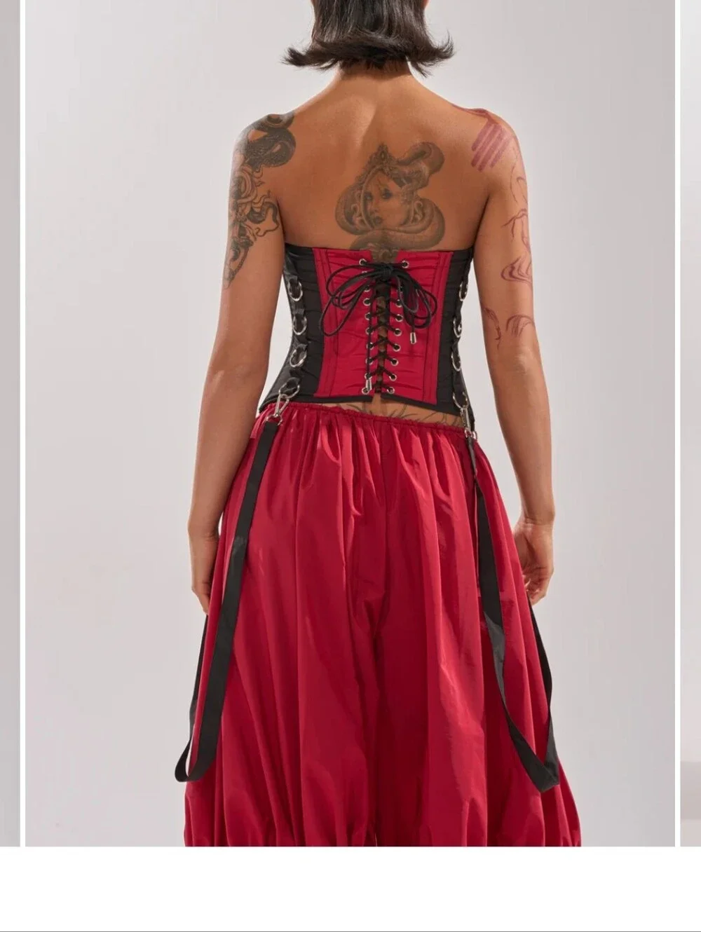 Brand New Red and Black Corset Top with Removeable Harness Straps - Picture 3 of 7
